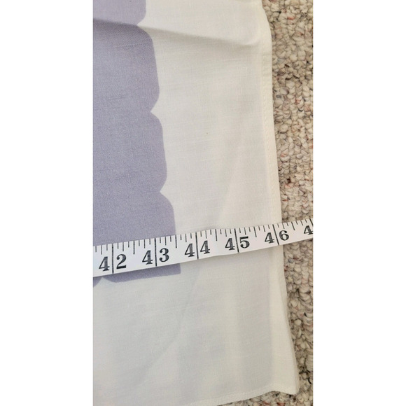 Vtg White Blue Floral Home Decor Kitchen Dining Rectangle Tablecloth 52.5"x46" - Picture 6 of 7